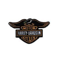 Odznak Harley-Davidson Neon Eagle – 3,8 cm – Černá/Oranžová – 682608014650