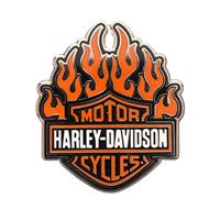 Odznak Harley-Davidson Firestarter – 3,2 cm – Černý nikl/Oranžová – 682608016708