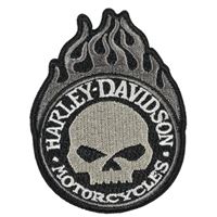Nášivka Harley-Davidson Willie Flame – 5,4 × 7,6 cm – Vyšívaná – 682608017989