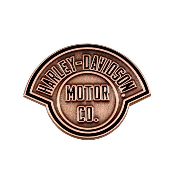 Kovový pin Harley-Davidson s měděnou patinou - 682608018191