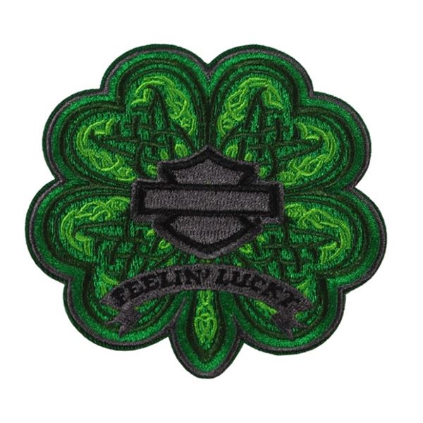 Nášivka Harley-Davidson Feelin’ Lucky – 8,9 cm – Vyšívaná – 682608018474