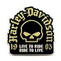 Harley-Davidson Classic G odznak – Zlatá/Stříbrná/Černá – 682608019266