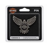 Odznak Harley-Davidson America 250 Orel s logem Bar & Shield  nikl – 682608019679