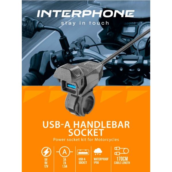 USB-A Handlebar Socket – Motocyklová Nabíječka na Řídítka