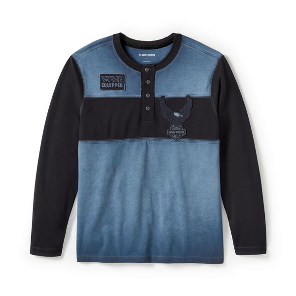 Tričko Harley-Davidson modročerný 96368-25VM