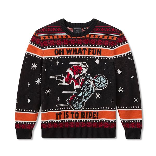 DEALER EXCLUSIVE Pánský svetr Santa řádí na Harleyi - 96447-26VM