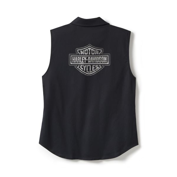 Dámská košile bez rukávů , černá 96553-25VW