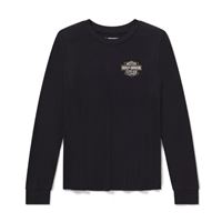 FALL 2026 Harley-Davidson Bling Iron Rose dámské tričko dlouhý rukáv černé – 96657-26VW