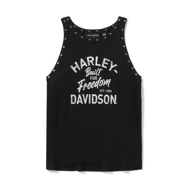 FALL 2026 Harley-Davidson H-D® American Classic Studded Tílko – Černé – 96700-26VW