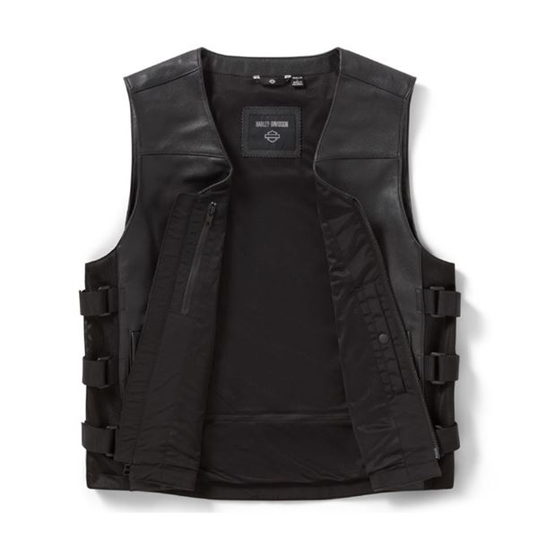 FALL 2026 Harley-Davidson Tactical Leather černá vesta – 97002-26VM