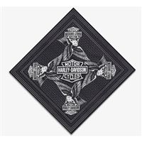 FALL 2026 Pánský šátek Harley-Davidson Patent Bar & Shield – Harley Black – 97711-26VM