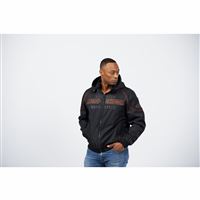 Pánská, softshelová bunda, Harley-Davidson, 98163-21VM, černá, oranžová, logo