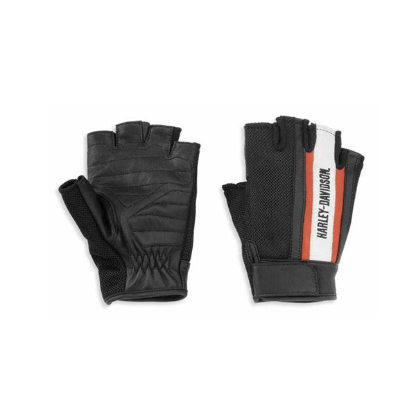 Dámské rukavice Miss Enthusiast Mesh/Leather Fingerless Gloves – Black