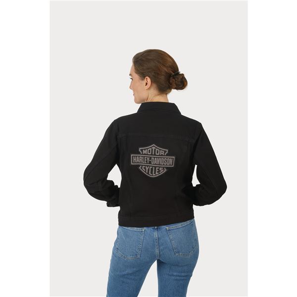 Dámská džínová bunda – černá džínovina 99041-23VW