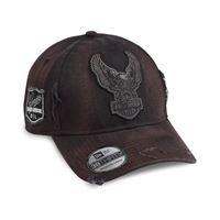 Pánská kšiltovka s nášivkou Harley-Davidson, černo-hnědá 99436-18VM