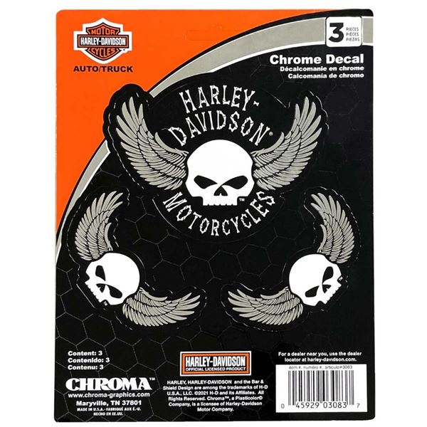 2026 ARRIVAL Sada samolepek Willie G skull - CG3083
