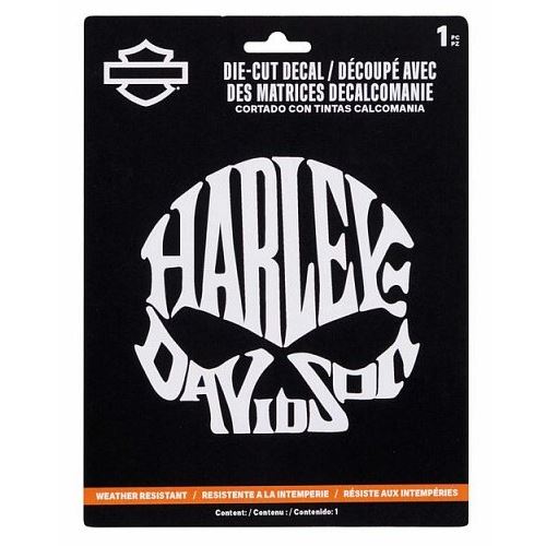 2026 ARRIVAL WHITE SKULL DIE CUT DECAL / CG40028 – bílá samolepka ve tvaru lebky