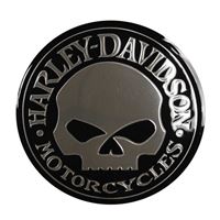 2026 ARRIVAL SILVER SKULL EMBLEM  samolepka Harley‑Davidson CG8123