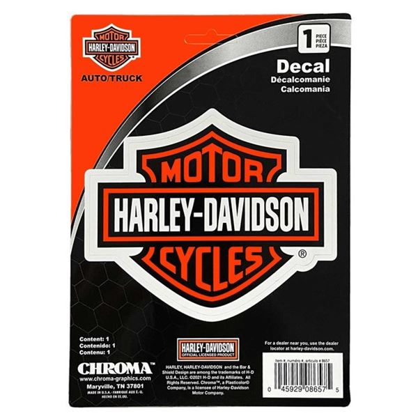 2026 ARRIVAL VINYL DECAL ORANGE/BLACK / CG8657 – samolepka Bar & Shield