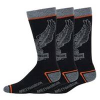Pánské ponožky Harley-Davidson s logem orla, 3 PÁRY
