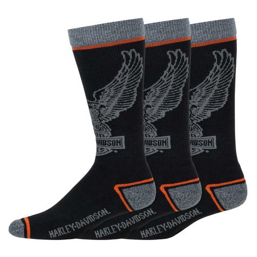 Pánské ponožky Harley-Davidson s logem orla, 3 PÁRY