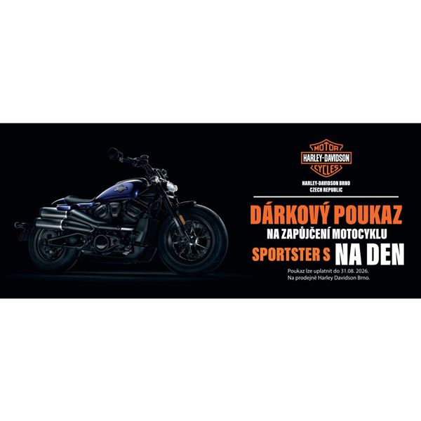 Dárkový poukaz zapůjčení motocyklu na den sportster