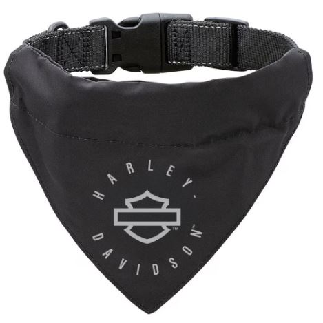 Černý šátek pro domácí mazlíčky s logem Harley-Davidson