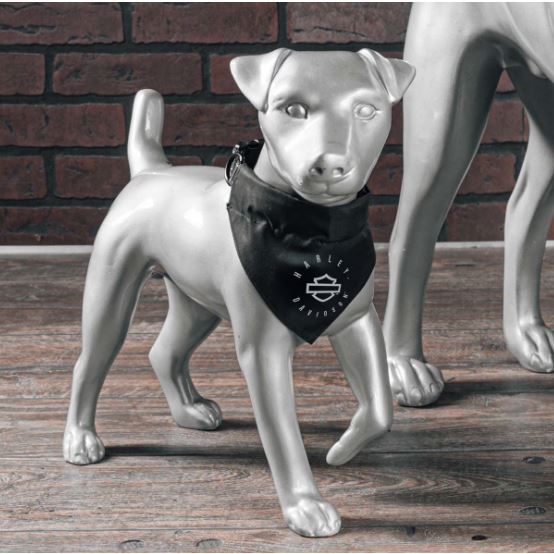 Černý šátek pro domácí mazlíčky s logem Harley-Davidson