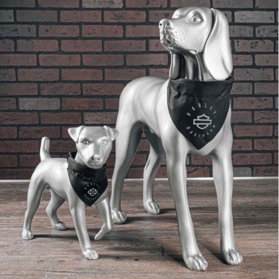 Černý šátek pro domácí mazlíčky s logem Harley-Davidson