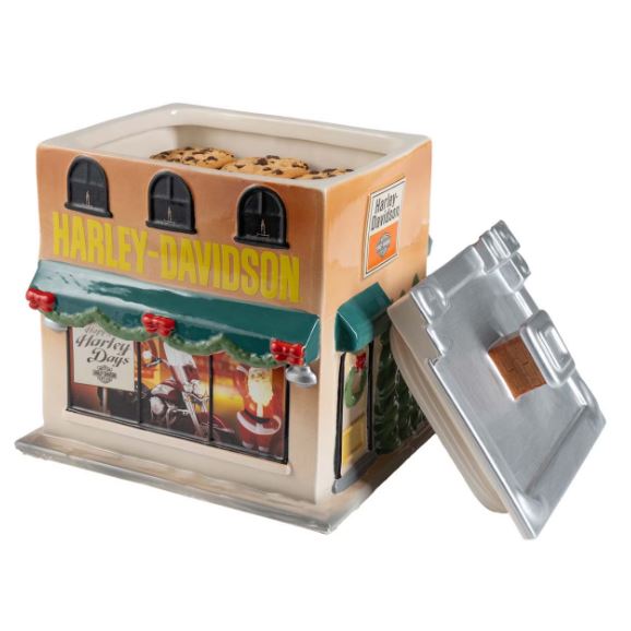 Keramická dóza na sušenky (1,8 L) ve tvaru H-D dealerství HDX-99344