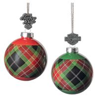 Sada dvou skleněných vánočních koulí Harley-Davidson HDX-99356 