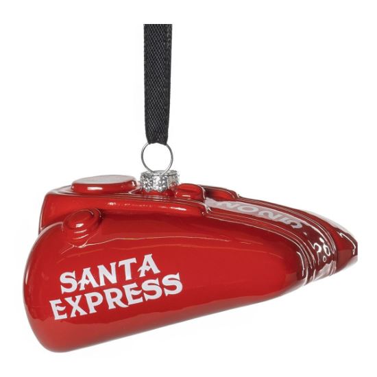 Vánoční dekorace tvar červené skleněné nádrže HDX-99358