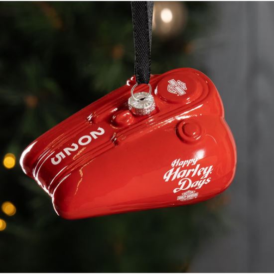 Vánoční dekorace tvar červené skleněné nádrže HDX-99358