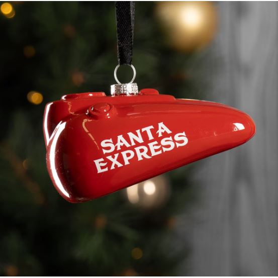 Vánoční dekorace tvar červené skleněné nádrže HDX-99358