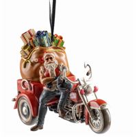 Vánoční  Biker Santa, ručně malovaný HDX-99359