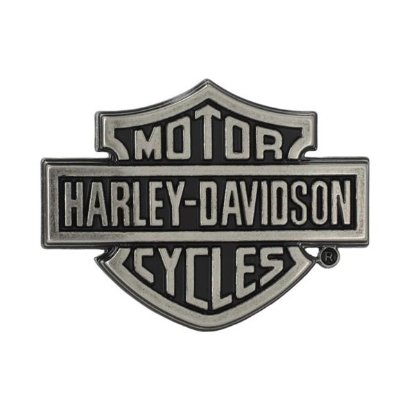 Pánská přezka na opasek Harley-Davidson Bar & Shield starý nikl – MAU021/61