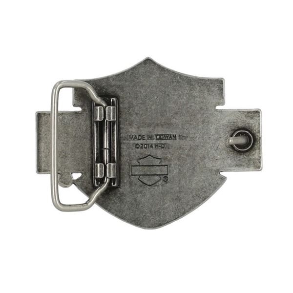 Pánská přezka na opasek Harley-Davidson Bar & Shield starý nikl – MAU021/61