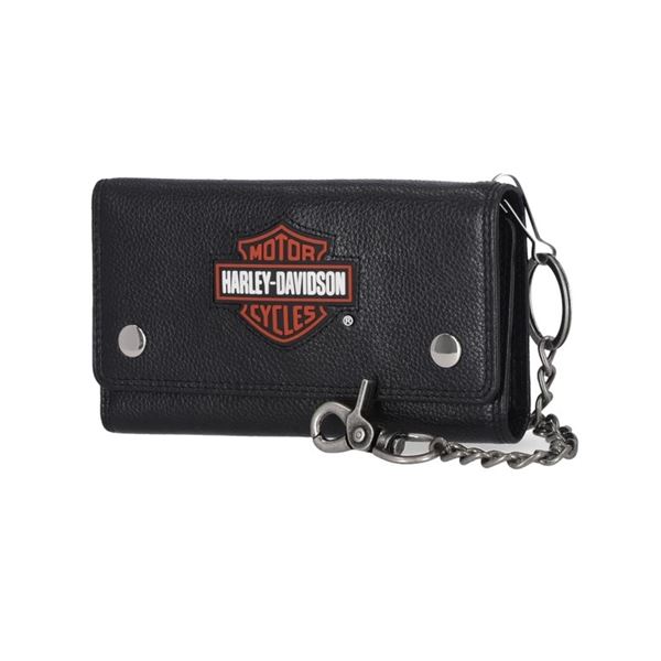 Pánská kožená peněženka Harley-Davidson  Trucker s řetězem  – MWM093/08