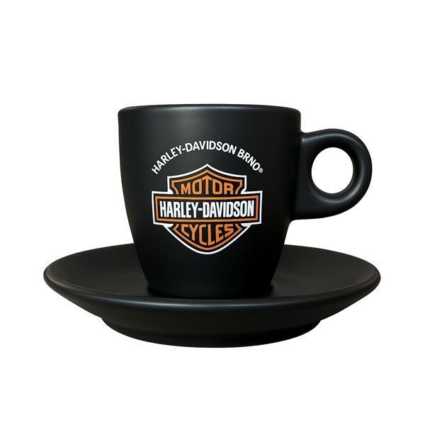 Hrnek na espresso Harley Davidson Brno černý - Matný